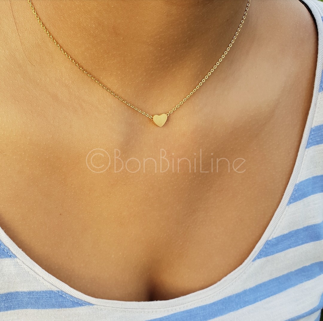Small heart gold plated necklace Bonbiniline